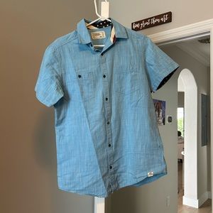 All-American Blue Short Sleeve Button Down Shirt